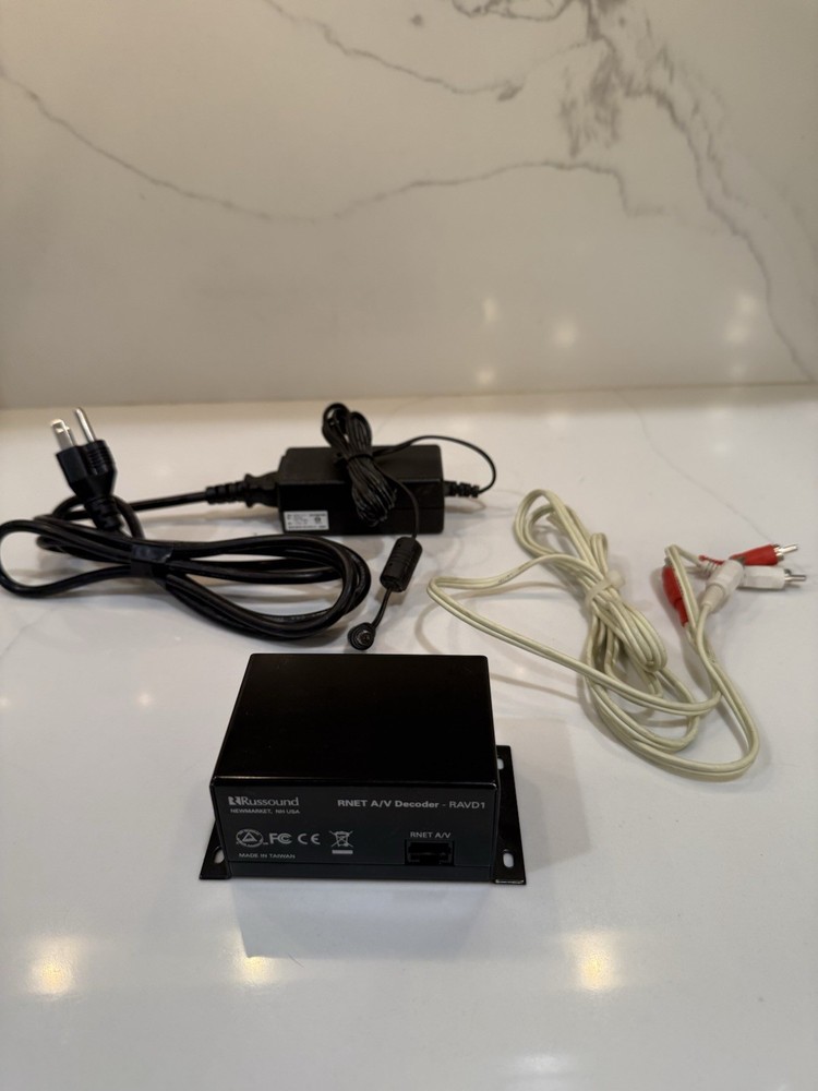 Russound RAVD1 RNET A/V Decoder (3 Units) w/Connecting Cable & Power Cord Bundle
