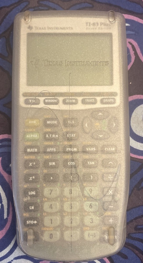 Texas Instruments TI-83 Plus Calculator CLEAR Silver Edition