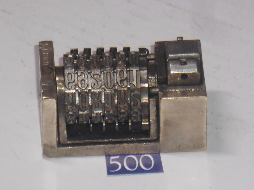 WMA Letterpress Numbering machine | 500