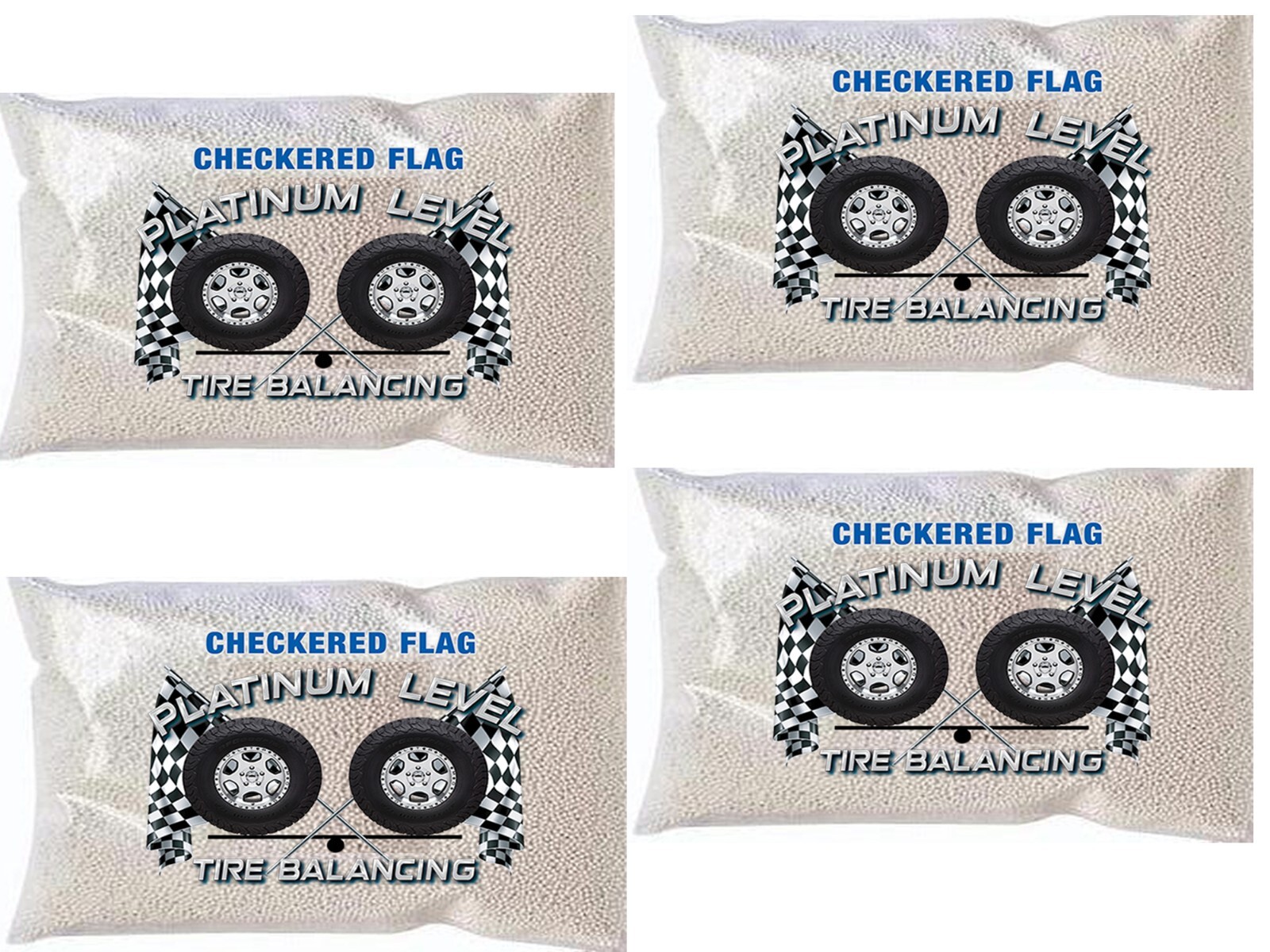 (4-4oz) Tire Balancing Beads 4 ounce Balance Bags by Checkered Flag