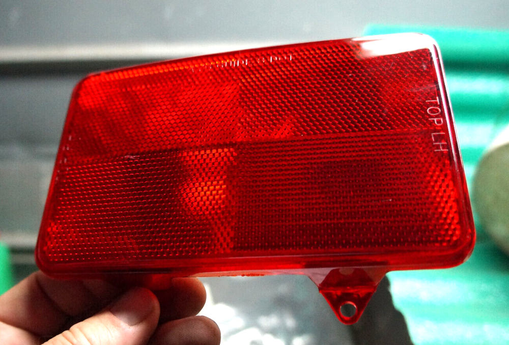 Pair (2): Tail Stop Light RED Lens - Rectangular 4-hole A76 GUIDE DOT 6.5" x 4"