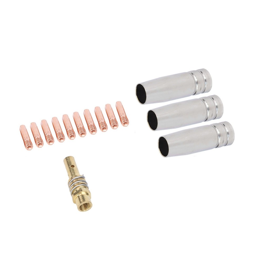 14PCS for MIG Welding Kit with 030 Inch Copper Welding Tips Gas Nozzle Diffuser