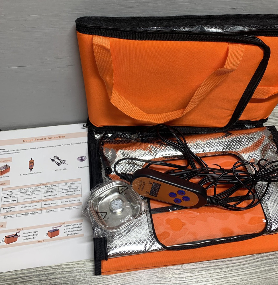 Aurelema Dough Proofer Proofing Box with Heater Temp Controller 120V Bread