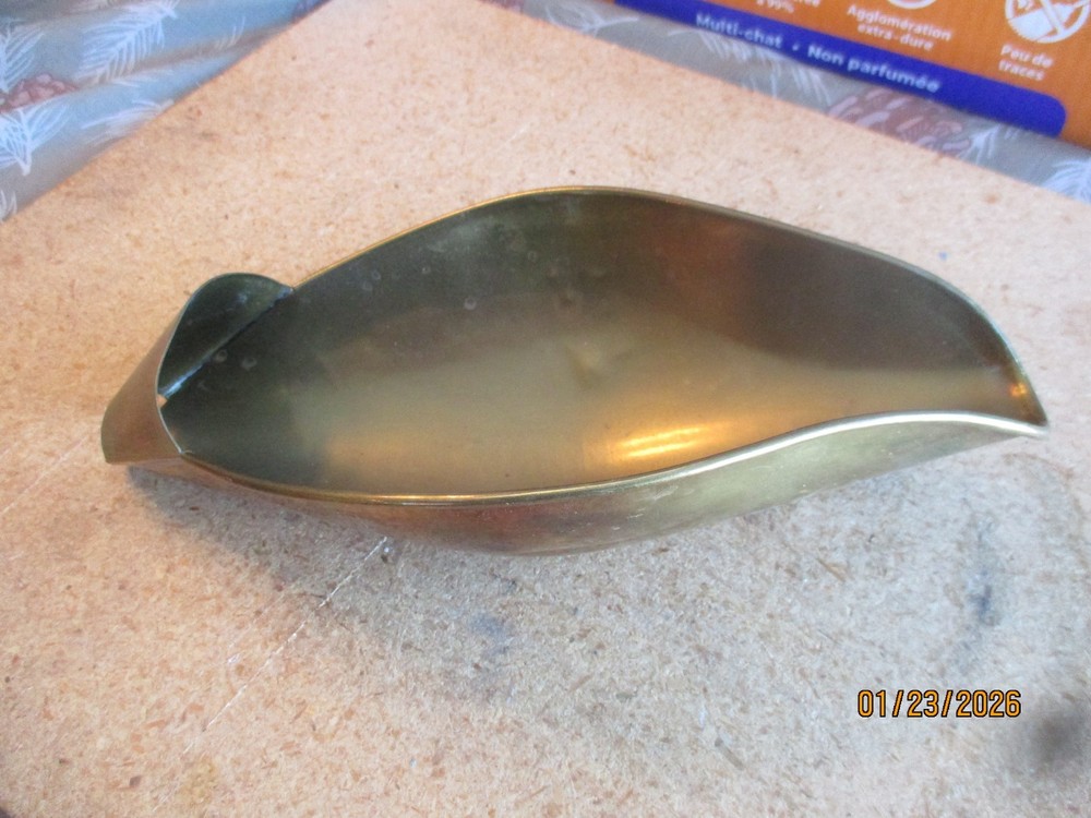 CIRCA 1910 CANDY SCALE SOLID BRASS TRAY ODD STYLE EXCELLENT DAYTON COMPUTING