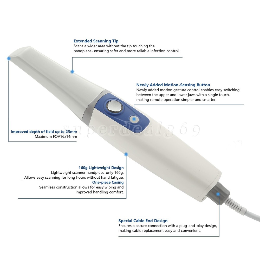 Dental Intra oral Scanner Remote sensing function AI Scanning Software+4 Tips S4