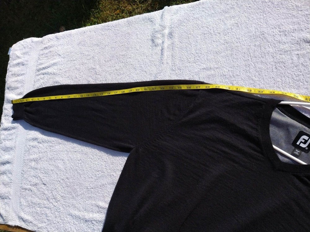 FOOTJOY BLACK WOOL PULLOVER GOLF SWEATER SIZE XL