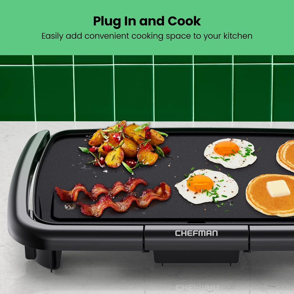 Electric Griddle with Removable Temperature Control, Immersible Flat Top Gril...