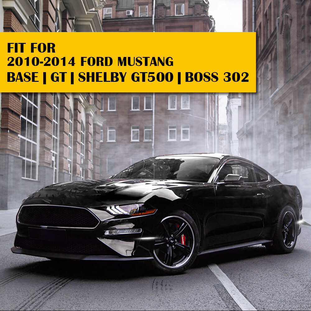 For 2010-2014 Ford Mustang Smoked Lens Front & Rear LED Side Marker Lights 4PCS