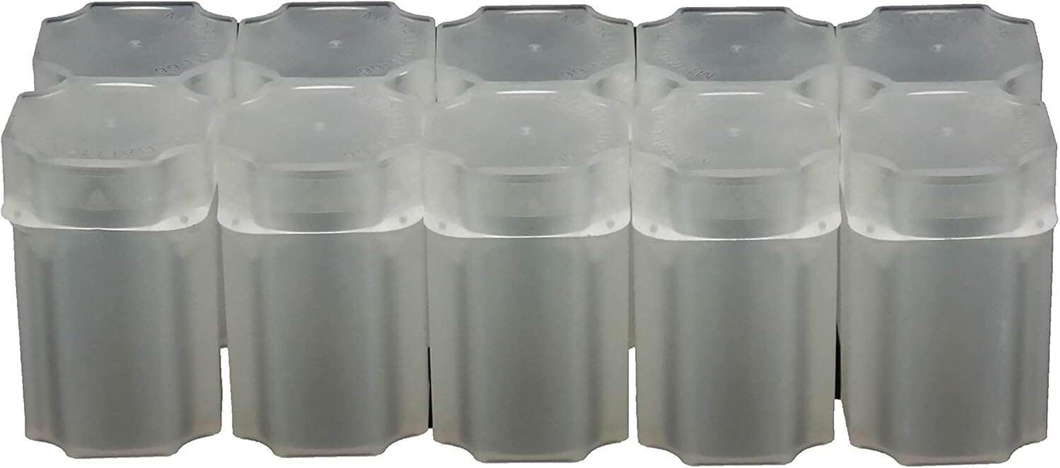 10 Medallion Size Coin Tubes 39mm For Silver Rounds Square Long Term Guardhouse