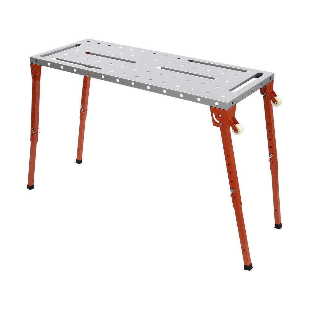 Welding Table 46" x 18" 1000LBS Folding Workbench Adjustable Height 13-21inch