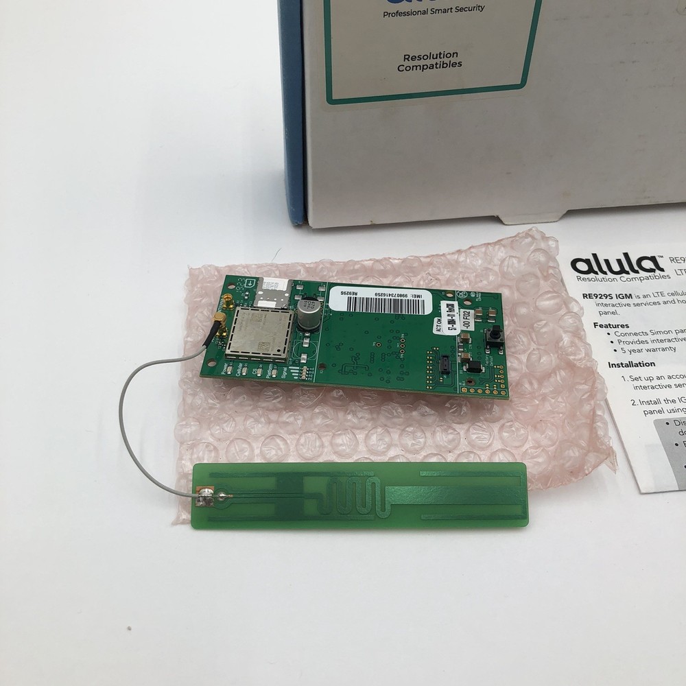 Alula RE929S-00-01 Interactive Gateway Module LTE VZ SimonXT SN Open Box