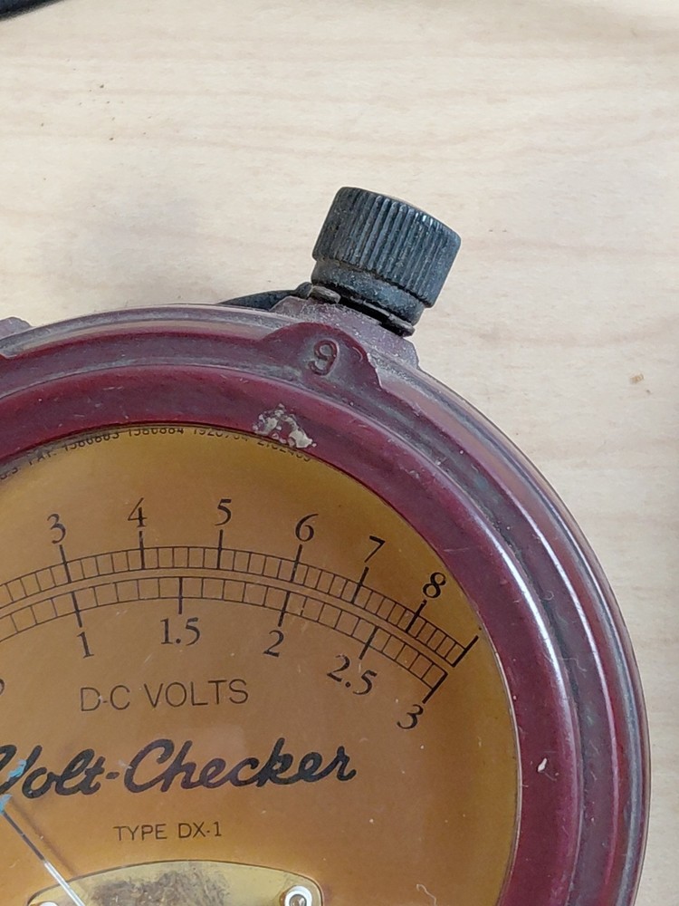 GE Volt Checker Type DX-1 (9V RANGE NOT WORKING) RARE Voltmeter Dk Red Bakelite