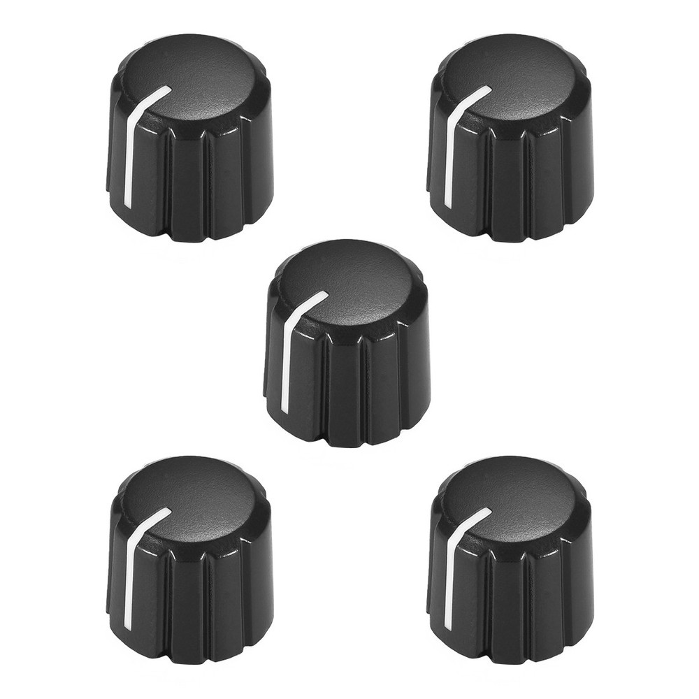 5pack 4x6mm Potentiometer Control Knobs for Electric Guitar Black