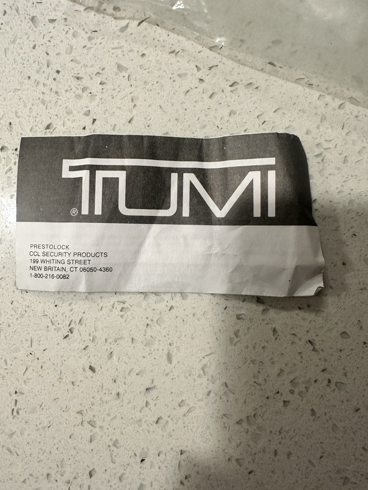 Tumi black luggage lock NEW