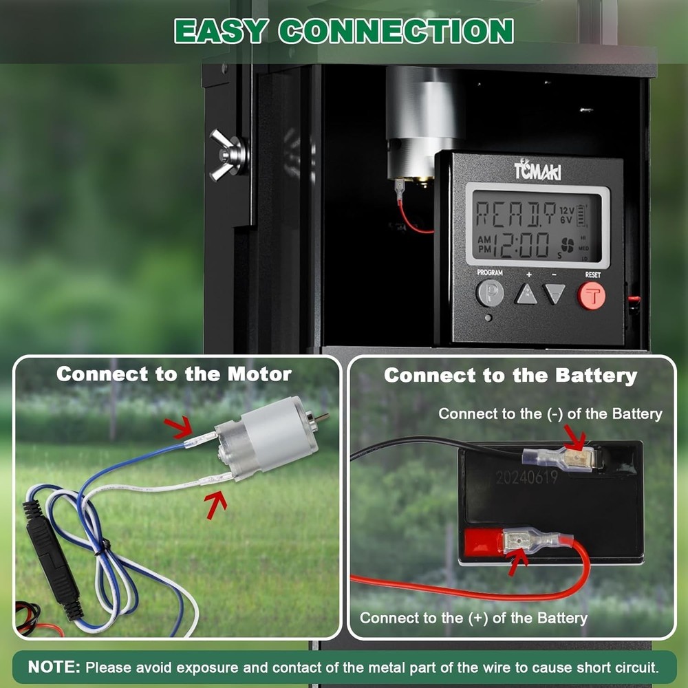Game Feeder Digital Timer Deer Feeder Timer 6V/12V Kit Goat Feeding 8 Feed Time