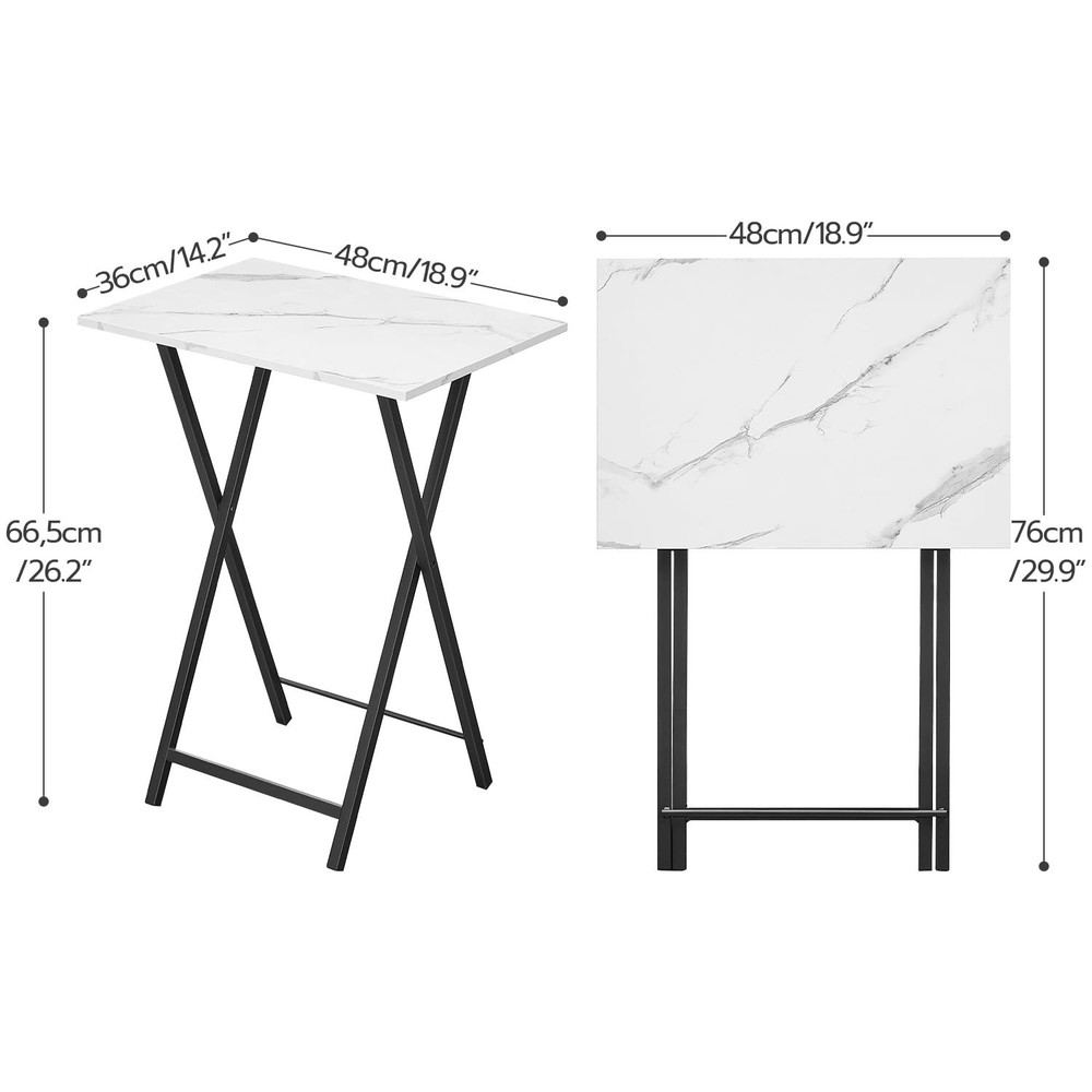 Folding TV Tray, Stable Snack Table for Small Space, Portable Sofa Side Table...