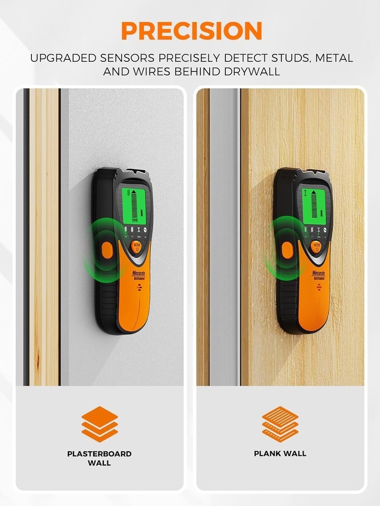 Portable Stud Finder with LCD Display & Intuitive Controls for Easy Scanning