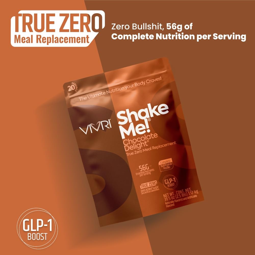 VIVRI ShakeMe TRUE ZERO Chocolate | Complete Meal Replacement | 20 Servings |...