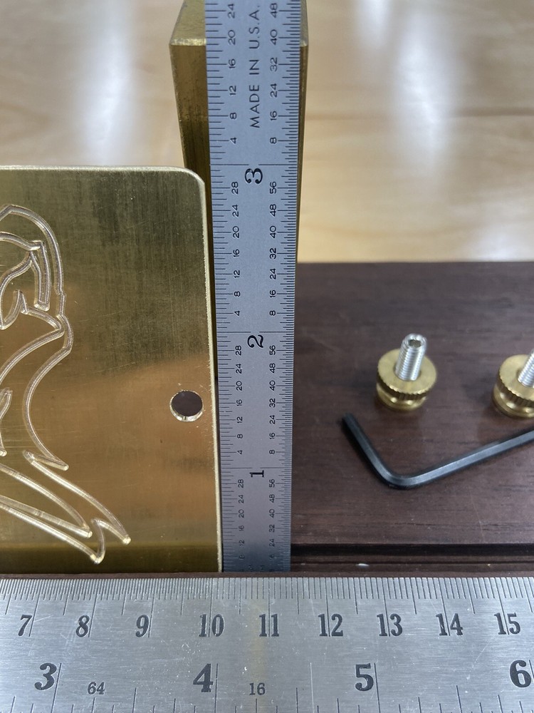 ARCTIC WOLF HOWLING SOLID BRASS MASTER ENGRAVING PLATE FOR NEW HERMES FONT TRAY