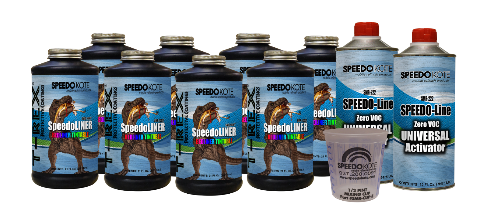 T-Rex Tintable spray-on truck Bed Liner, SMR-1000T-K8NG Bedliner kit, NO GUN