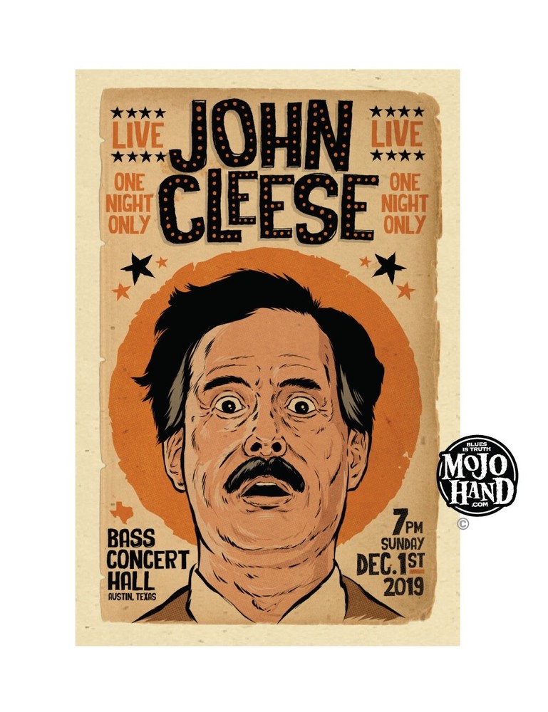John Cleese comedy concert poster - 2019 - Bass Concert hall - monty python