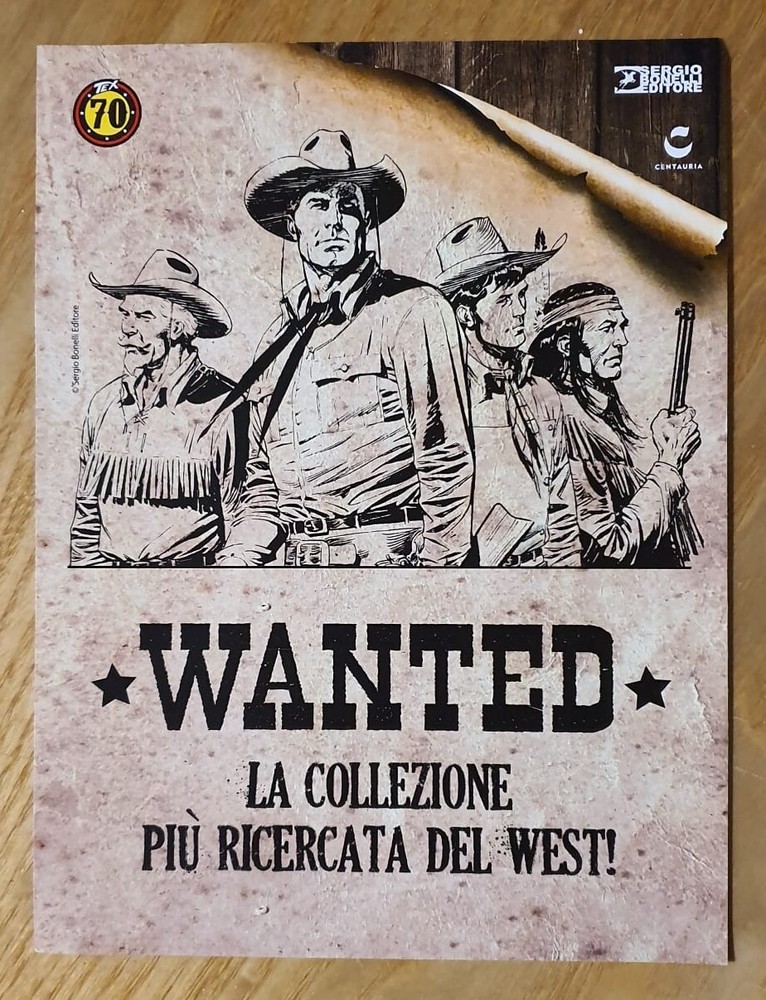 TEX on flyer for launching figurine collection