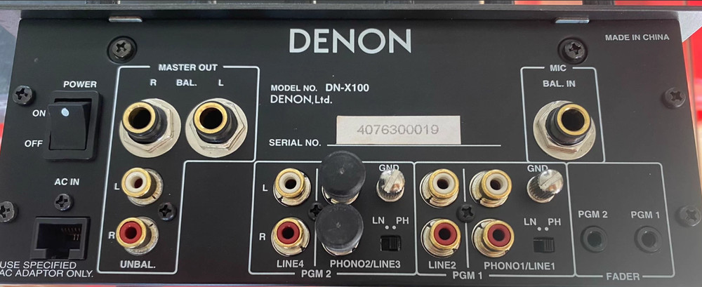 1pcs DENON DN-X100 Two-channel Mixing Console