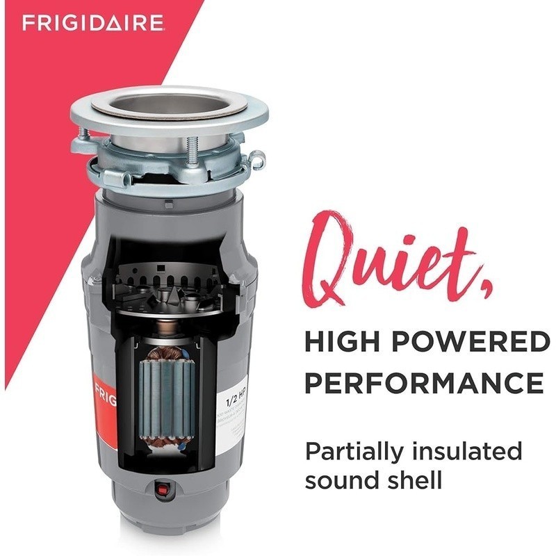 Compact Garbage Disposal Quiet Powerful Grinding System Smell Protection New