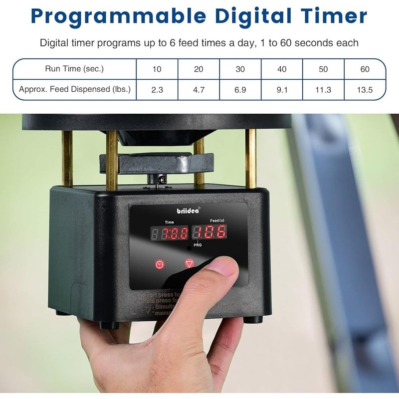 Programmable Digital Timer Deer Feeder Automatic Solar Battery Operated Durable