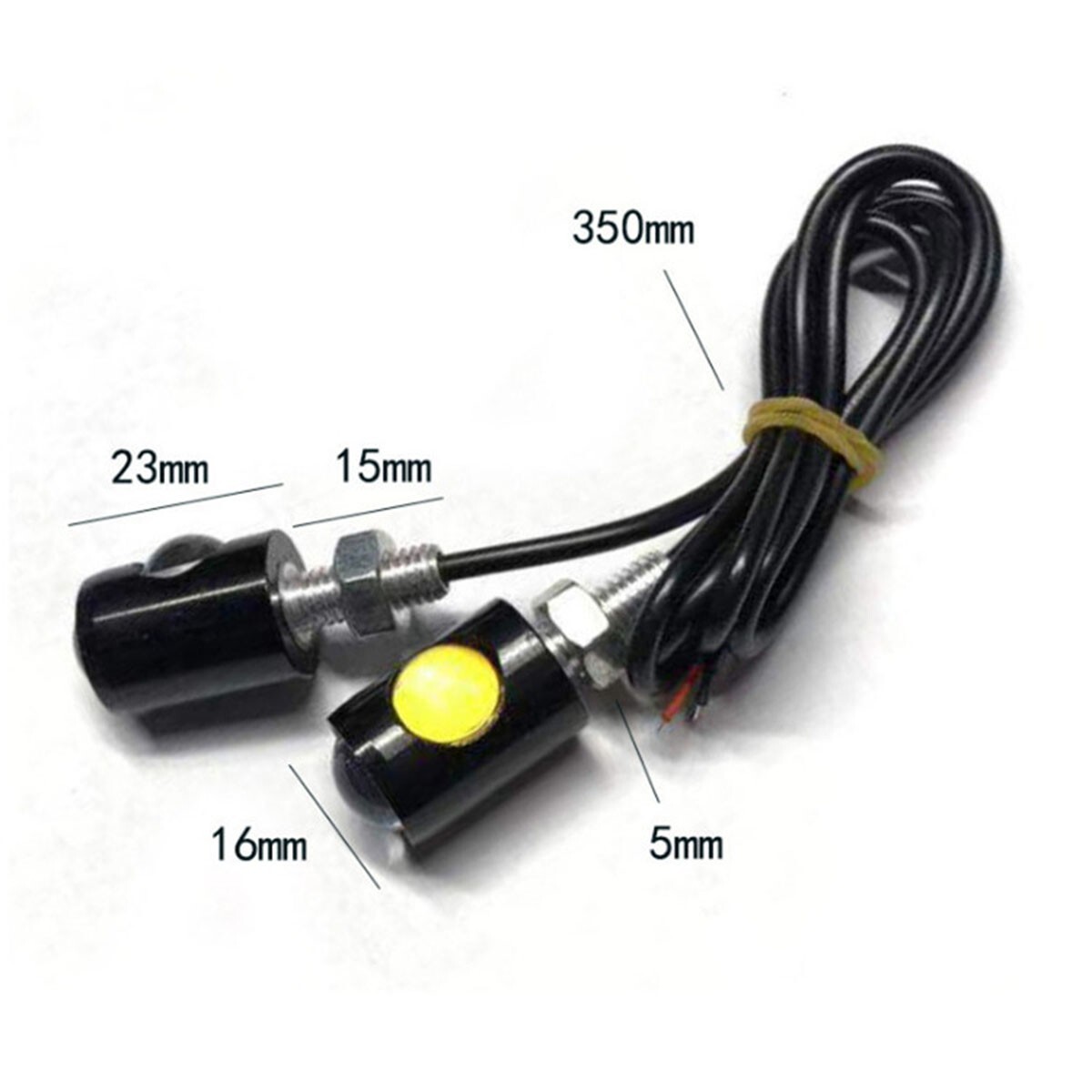 4X Universal Motorcycle Mini LED Turn Signals Indicator Amber Blinker Light Lamp