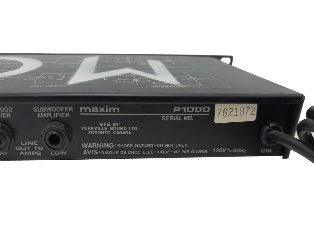 Elite Maxım P1000 Sound Processor/Crossover Processing System - WORKS