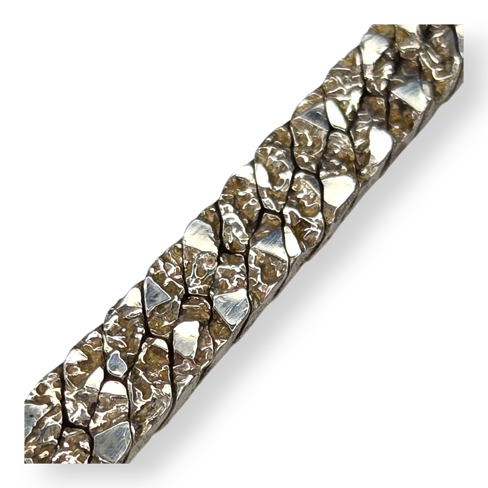 Vintage Sterling Silver 925 Woven Mesh Bracelet 7.25" Long