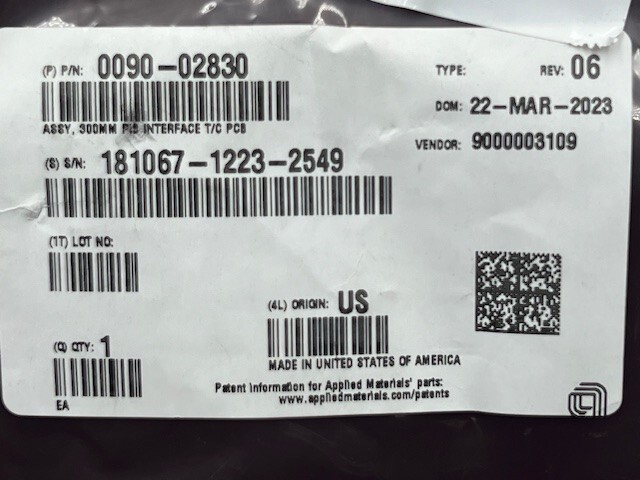Applied Materials 0100-01708 Rev 11 Pedestal Integration Assembly PCB New