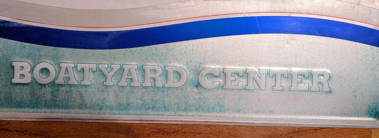 Interlux Boatyard Center Aluminum Sign 18 X 36"