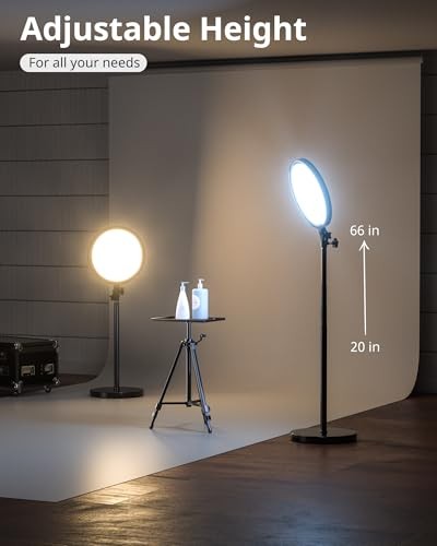 Professional Ring Light with Stand, Phone Holder & Remote – Full-screen Light
