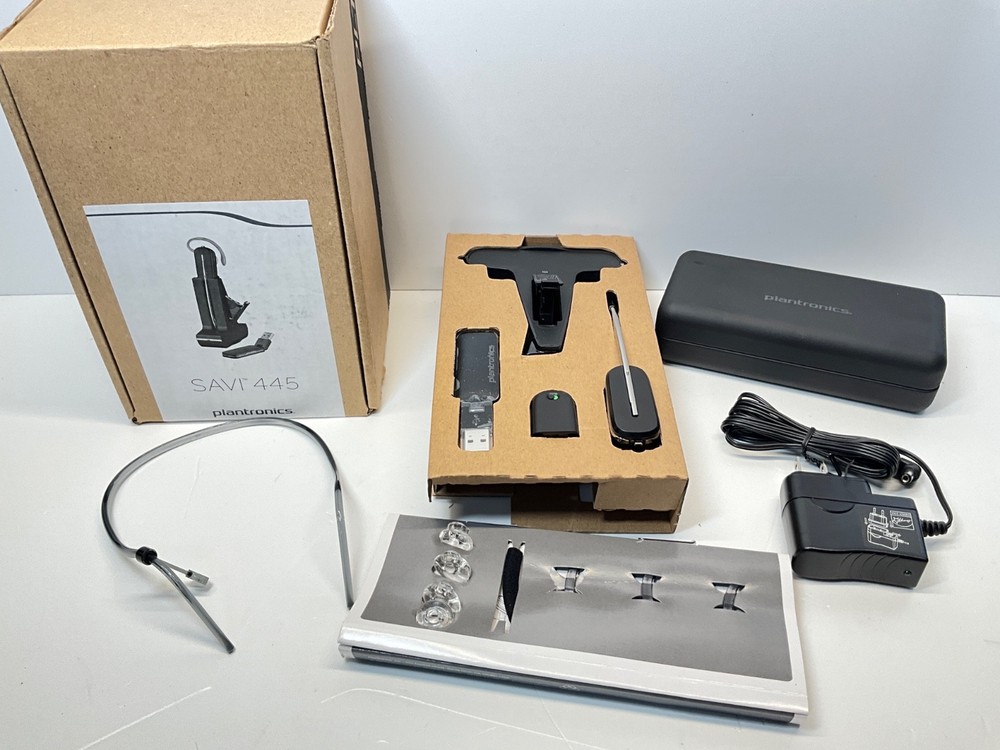 Plantronics Savi W445 Wireless Headset System & Accessories - UNUSED
