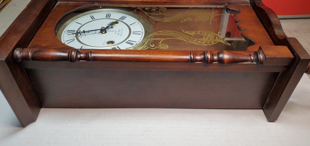 Polaris 31 Day Wall Pendulum Clock - Working - Cabinets needs work