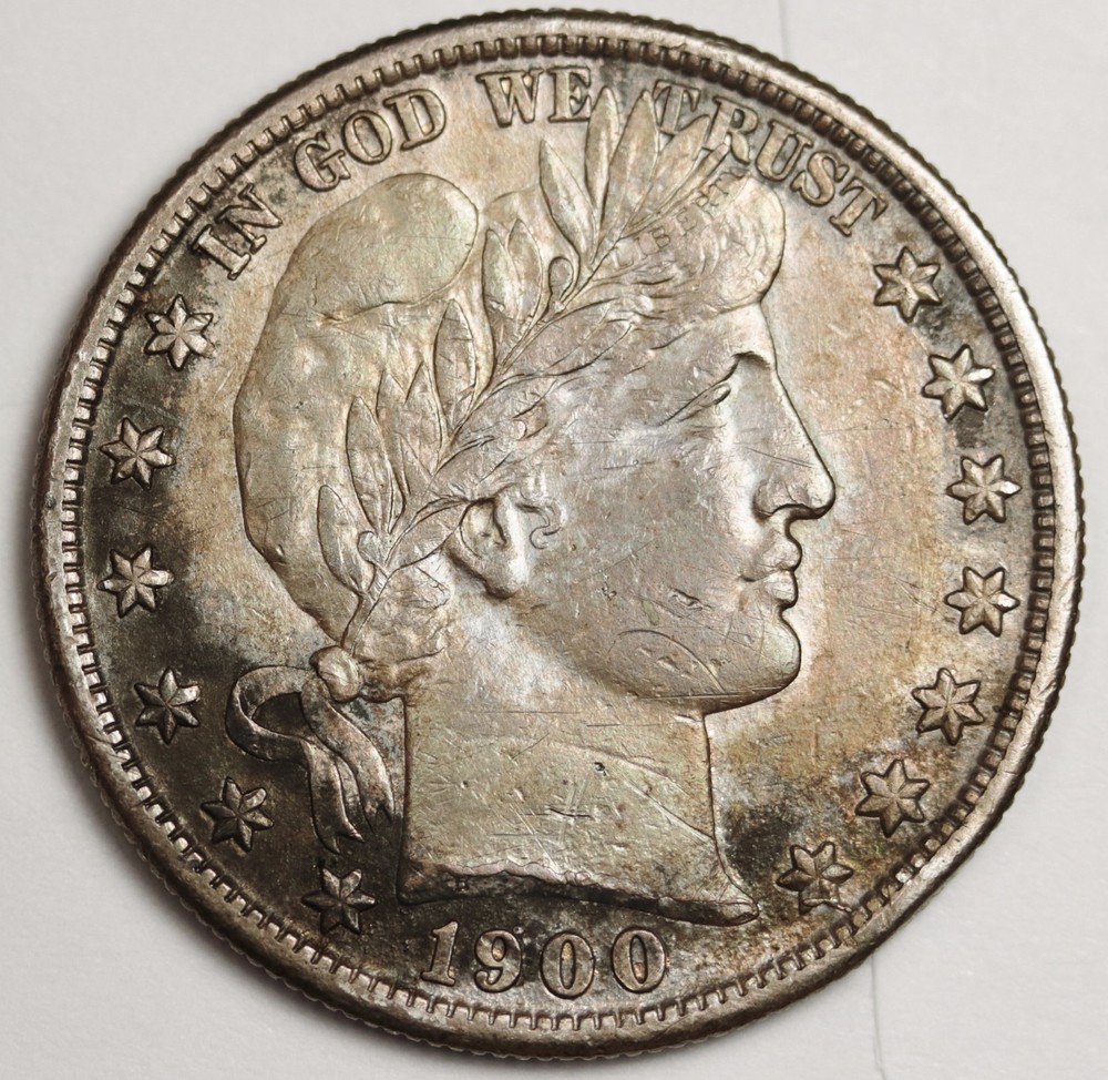 1900-s Barber Half.  A.U.  Needs expert conservation.  112691