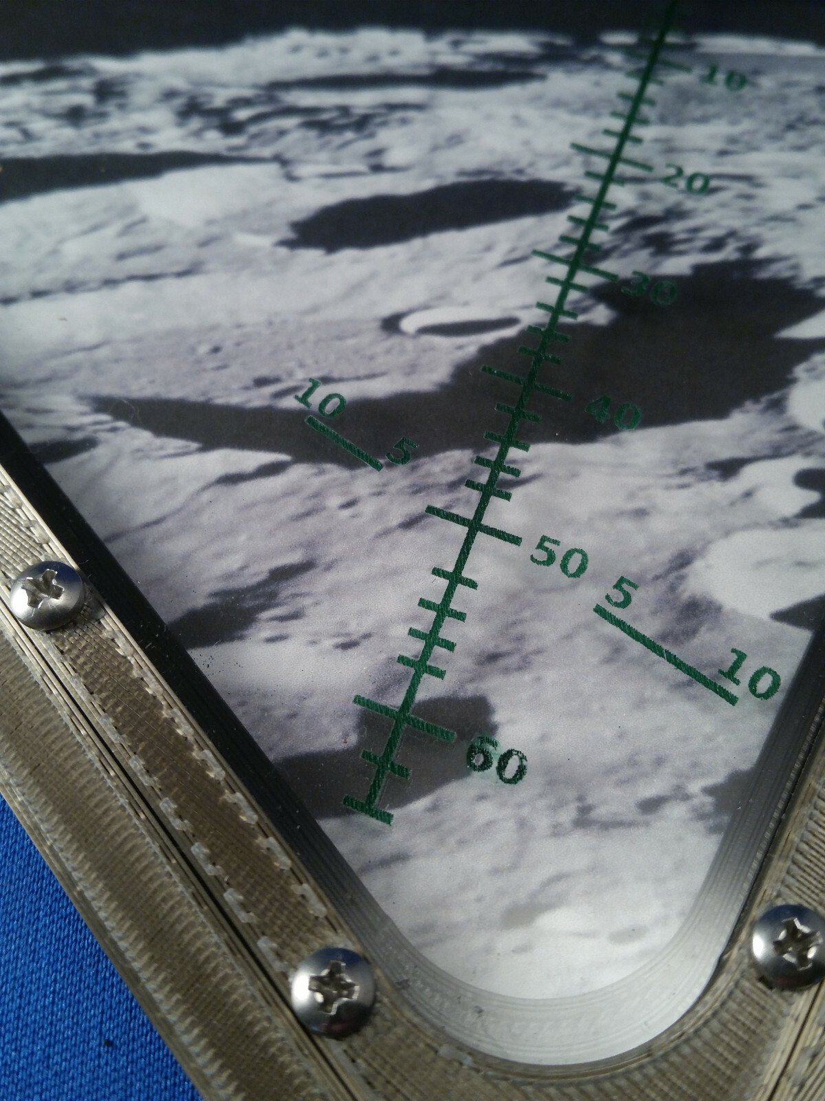 Replica Apollo 11 Lunar Module Window W/Lunar landscape - Neil Armstrong