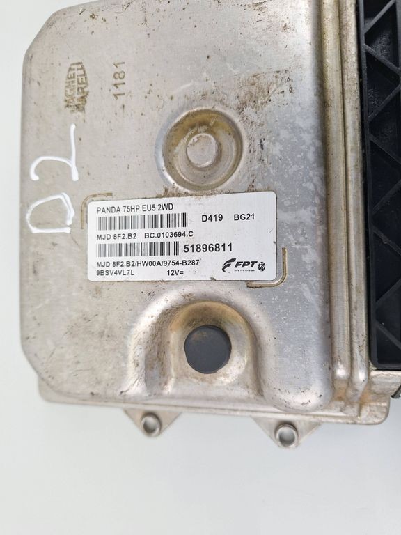 Fiat Panda II 2008 Engine Control Module 51896811 kW BVV319
