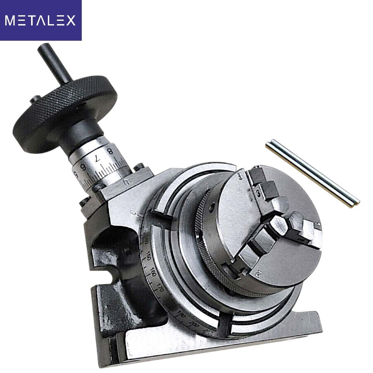 Rotary Table Horizontal And Vertical 4" 100mm + 65mm 3 Jaw Self Centering Chuck