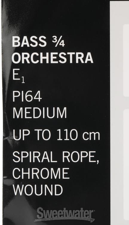 Thomastik-Infeld PI64 Peter Infeld Orchestra Double Bass E String - 3/4 Size,