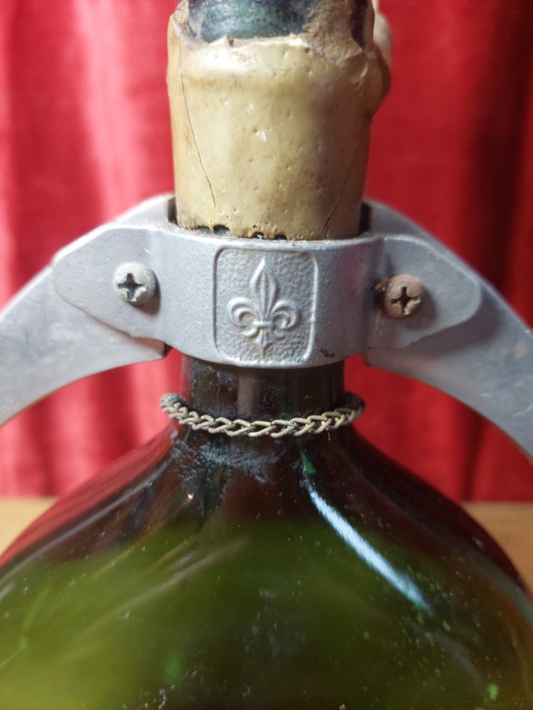 Vintage "Armagnac Ducasting" Bottle With Stirrup Attachment
