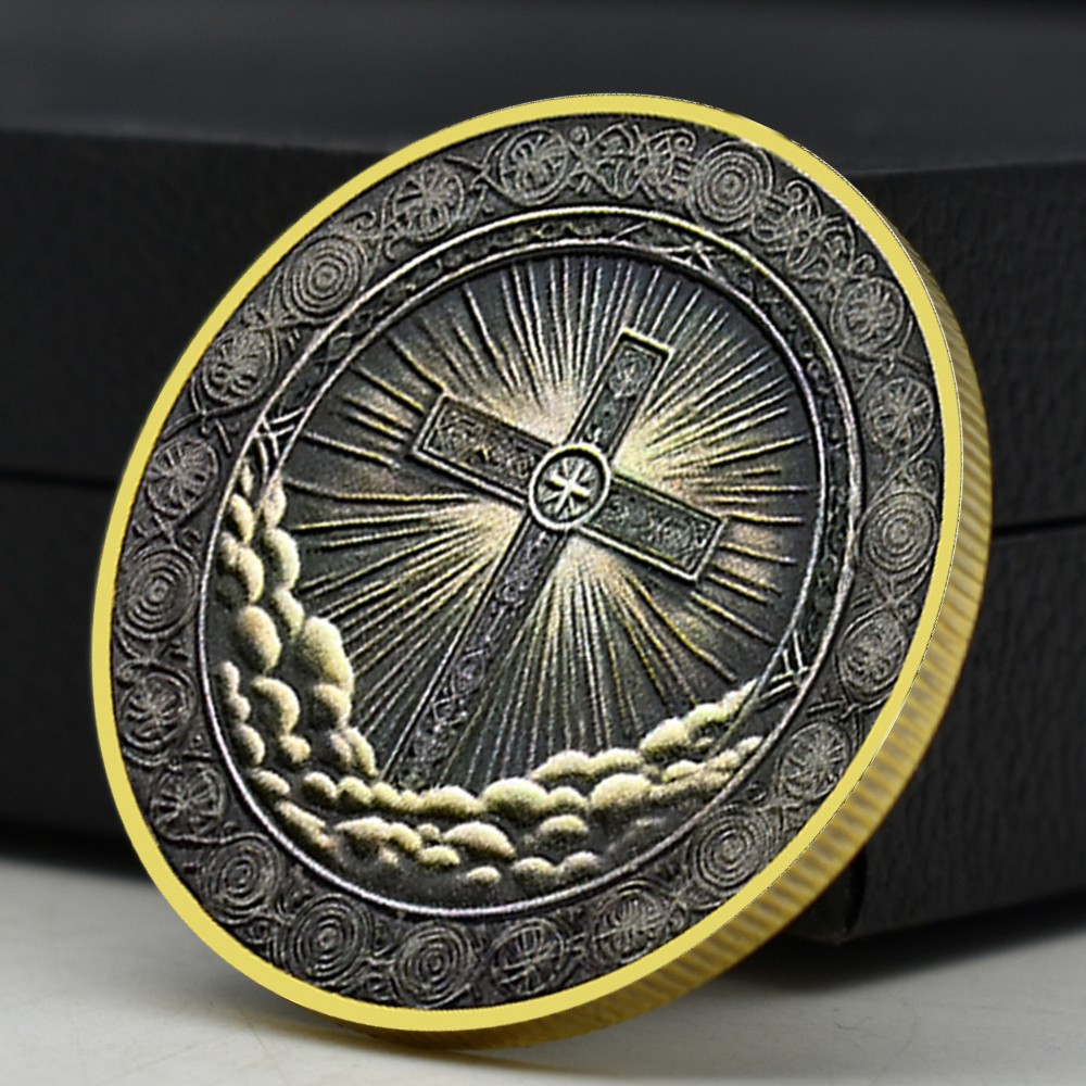 Jesus Christ Cross Coin “It's Not Religion, It's A Relationship” Golden Medal