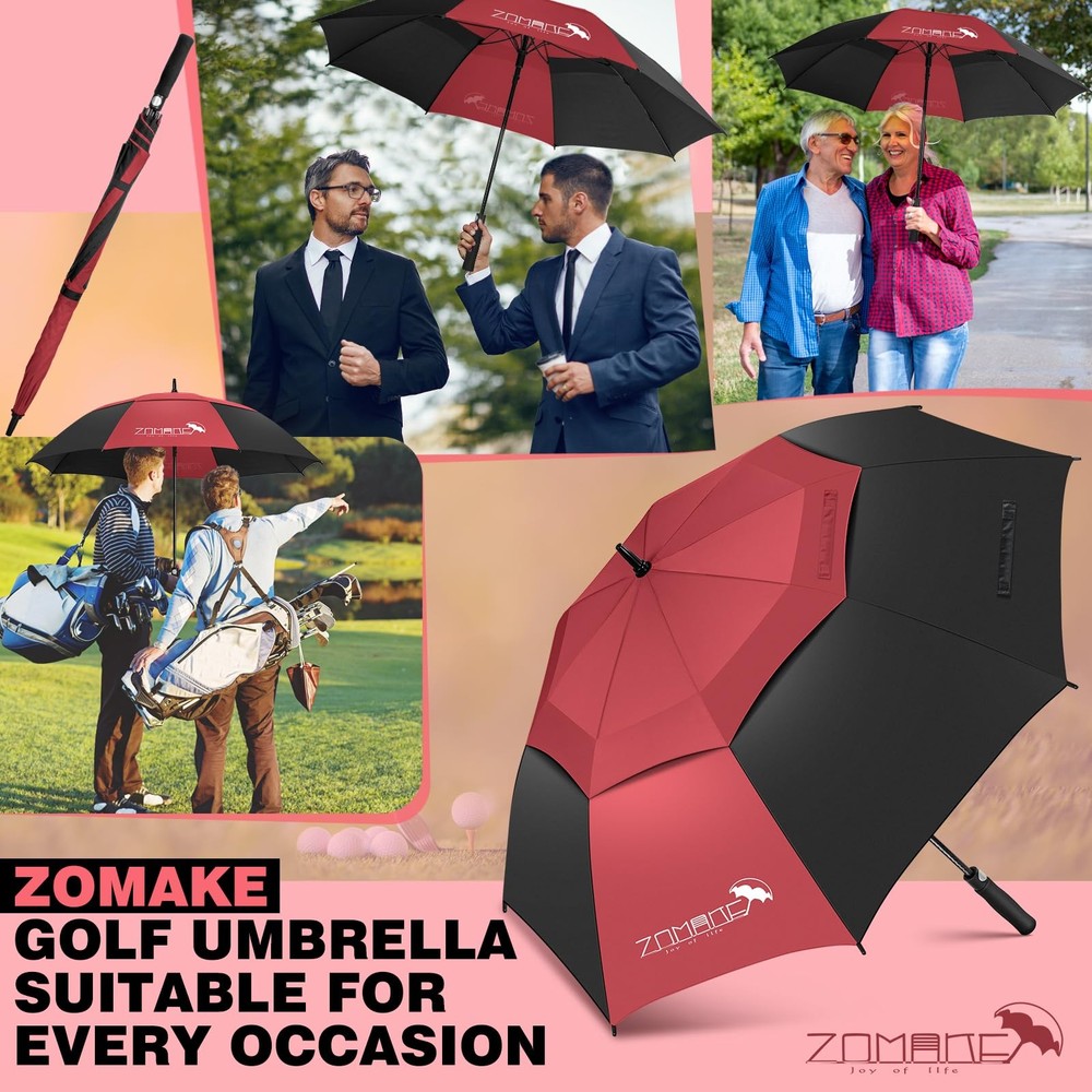 ZOMAKE 62/68 Inch Golf Umbrella Large Oversized Stick Windproof Automatic Open