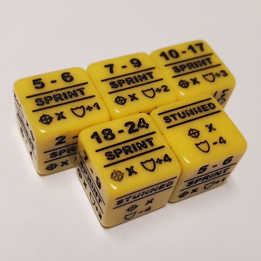 Battletech Alpha Strike Movement Modifier 20 Dice Bundle: Color Coded Dice