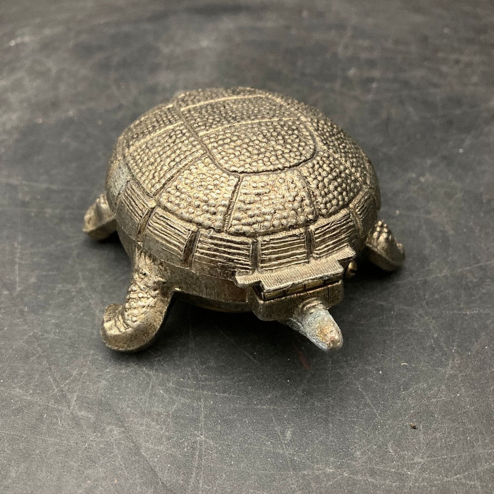 Desktop Bentley Alarm Clock in a Solid Brass Turtle Base/Clock NOT Working AS-IS