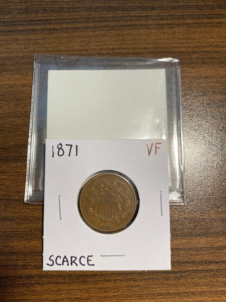 1871-P Two Cent Piece 2C VERY FINE (VF)