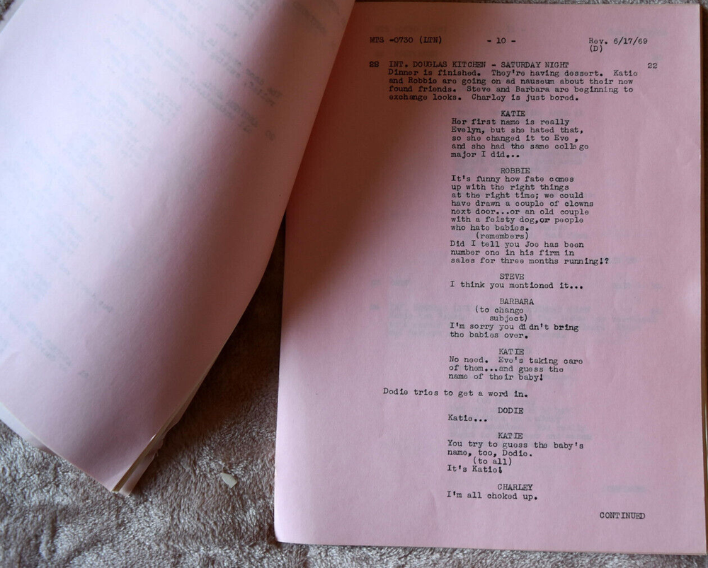 1969 My Three Sons "Love Thy Neighbor" Original Screenplay Script