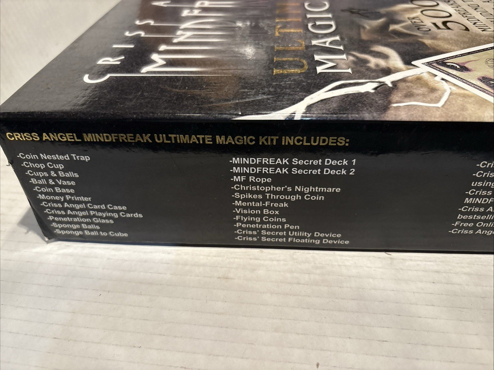 Magic Set Criss Angel Mind Freak Ultimate Magic Kit EMPTY BOX ONLY